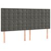 vidaXL Kopfteil Dunkelgrau 180 x 5 x 118/128 cm Samt