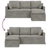 vidaXL Sofa Hellgrau Gesamtabmessungen: 198 x 134 x 80 cm (B x T x H)