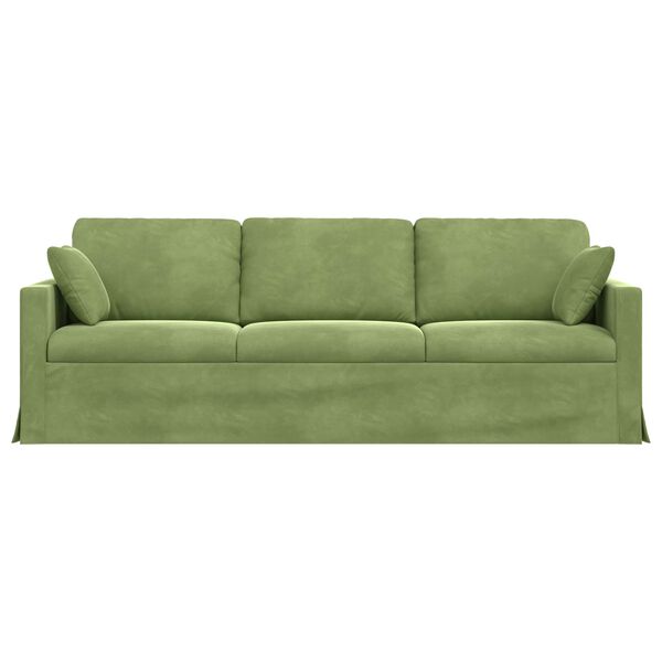 vidaXL Sofa Hellgr&uuml;n 228 x 78 x 80 cm Samt