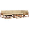 vidaXL Outdoor-Sofagarnitur 19 pcs Natur und Beige Massivholz Akazie