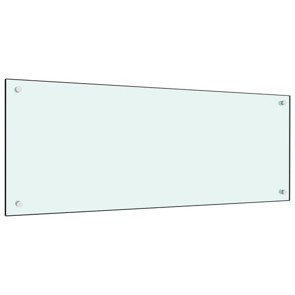 vidaXL K&uuml;chenr&uuml;ckwand Milchwei&szlig; 100x40 cm Hartglas