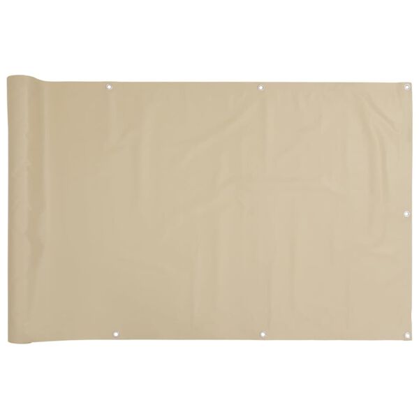 vidaXL Balkon-Sichtschutz Beige 75x300 cm Oxford-Gewebe