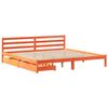 vidaXL Massivholzbett ohne Matratze Wachsbraun 200x200 Kiefernholz