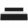 vidaXL Ottoman-Bett mit Matratze Schwarz 160x200 cm Samt