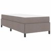 vidaXL Boxspringbett mit Matratze Taupe 90 x 190 cm Stoff