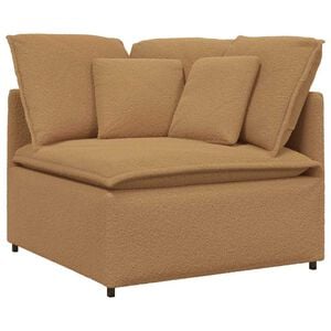 vidaXL Modulares Sofa Eckmodul mit Kissen Beige 100 cm