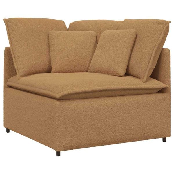 vidaXL Modulares Sofa Eckmodul mit Kissen Beige 100 cm