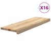 vidaXL Treppenstufen 16 Stk. Unbehandelt 80x25x2 cm Massivholz Eiche