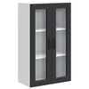 vidaXL Wandglas-Schrank PORTO Schwarz 60 x 31 x 100 cm Holzwerkstoff