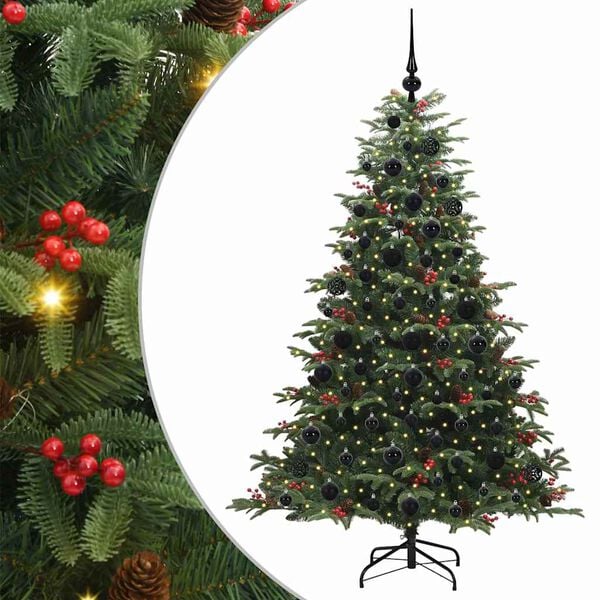 vidaXL K&uuml;nstlicher Weihnachtsbaum mit 300 LEDs mit St&auml;nder Gr&uuml;n 180 cm