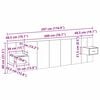 vidaXL Kopfteil mit Schrank mit Schubladen 3 pcs Altholz Holzwerkstoff