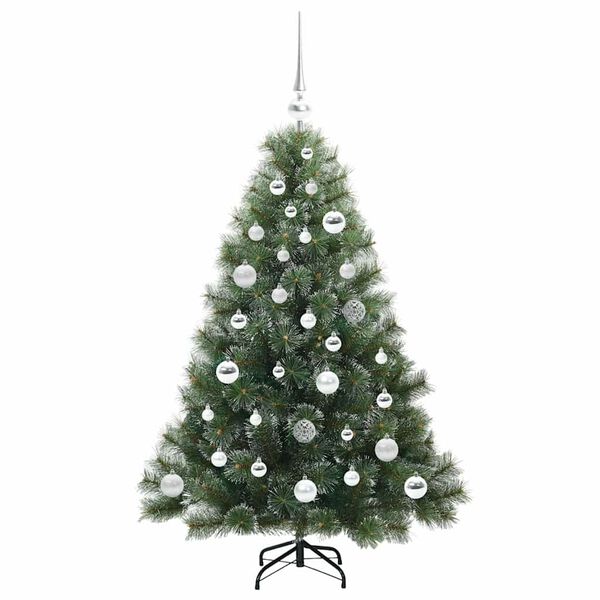 vidaXL K&uuml;nstlicher Weihnachtsbaum mit 150 LEDs Gr&uuml;n 120 cm PE und PVC