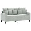 vidaXL 2-Sitzer-Sofa Hellgrau 140 cm Samt