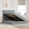 vidaXL Bett mit Stauraum und LED Hellgrau 140 x 190 cm Polyester