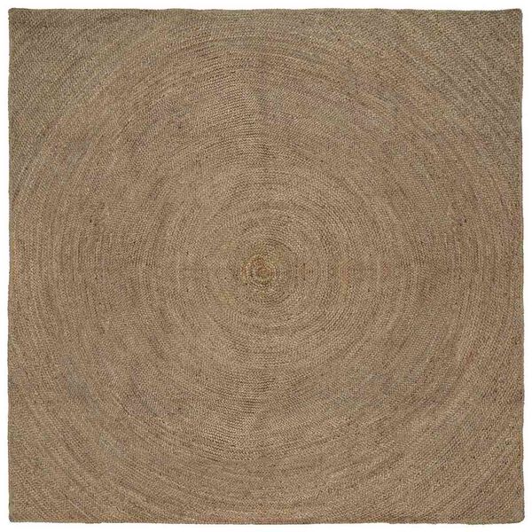 vidaXL Bereichsteppiche Quadratisch Grau 300 x 300 cm Jute