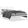 vidaXL Bettgestell mit Kopfteil Metall Wei&szlig; 120x190 cm