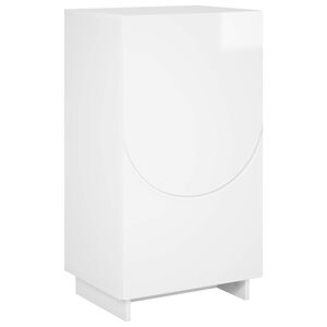 vidaXL Schuhschrank 48 x 38 x 87,5 cm Holzwerkstoff Hochglanz Wei&szlig;