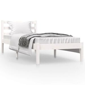 vidaXL Massivholzbett Kiefer 75x190 cm Wei&szlig;