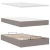 vidaXL Ottoman-Bett mit Matratze Taupe 120x190 cm Stoff
