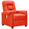 vidaXL Massagesessel Elektrisch Rot Kunstleder