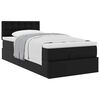 vidaXL Ottoman-Bett mit Matratze Schwarz 80x200 cm Kunstleder