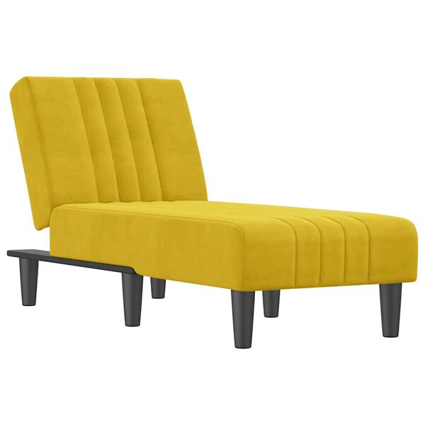 vidaXL Chaiselongue Gelb Samt