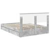 vidaXL Aufbewahrungsbett Beton Grau 150 x 200 cm Holzwerkstoff