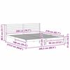 vidaXL Bettrahmen mit Kopfteil Weiß 200 x 210 cm Massives Kiefernholz