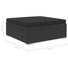 vidaXL 5-tlg. Garten-Lounge-Set mit Kissen Poly Rattan Schwarz