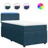 vidaXL Boxspringbett mit Matratze Blau 90x200 cm Samt