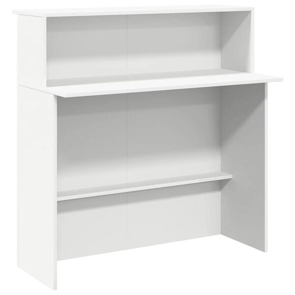 vidaXL Empfangstresen Wei&szlig; 100 x 50 x 103,5 cm Holzwerkstoff