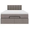 vidaXL Ottoman-Bett mit Matratze Taupe 120x190 cm Stoff