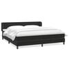 vidaXL Boxspringbett mit Matratzen Schwarz 180x220 cm Samt