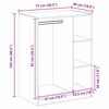 vidaXL Kleiderschrank mit Regal Artisan-Eiche 77 x 48 x 102 cm