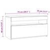 vidaXL TV-Schrank mit LED-Leuchten Braun Eichen-Optik 75x35x40 cm
