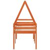 vidaXL Hochbett mit Dach Wachsbraun 90x200 cm Massivholz Kiefer