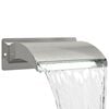 vidaXL Pool-Wasserfall mit LED Edelstahl 304 30 x 9 x 26 cm Silber