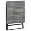 vidaXL Klapphocker Poly Rattan Grau