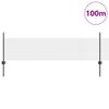 vidaXL Zaun mit Pfosten Grau 0,5 x 100 m Stahl und PVC