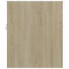 vidaXL Waschbeckenunterschrank Sonoma-Eiche 80x38,5x46cm Holzwerkstoff