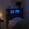 vidaXL LED Kopfteil Schwarz Eichen-Optik 100 x 18,5 x 103,5 cm