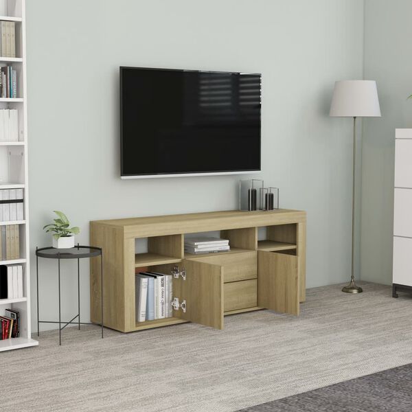 vidaXL TV-Schrank Sonoma-Eiche 120x30x50 cm Holzwerkstoff