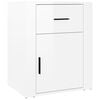 vidaXL Nachttisch Hochglanz-Wei&szlig; 50x36x60 cm Holzwerkstoff