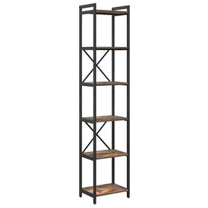 vidaXL B&uuml;cherregal Ger&auml;ucherte Eiche 40 x 30 x 189,5 cm Holzwerkstoff