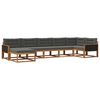 vidaXL Outdoor-Sofagarnitur 7 stk. Natur und Anthrazit