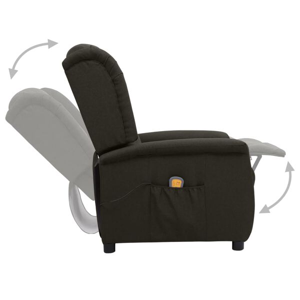 vidaXL Massagesessel Taupe Stoff