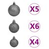 vidaXL K&uuml;nstlicher Weihnachtsbaum Beleuchtung & Kugeln Gold 150 cm PET