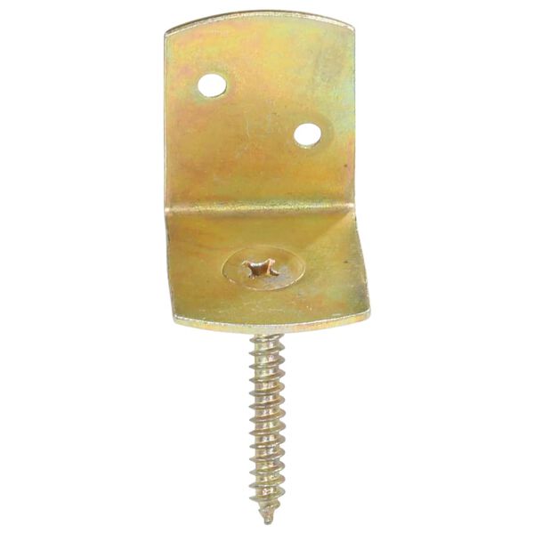 vidaXL Flechtzaunhalter 48 Stk. L-Form Verzinktes Metall