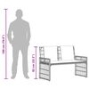 vidaXL Bank Outdoor Uni Grau und Dunkelgrau 116 x 55 x 82 cm