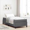 vidaXL Boxspringbett mit Matratze Dunkelgrau 90 x 190 cm Stoff